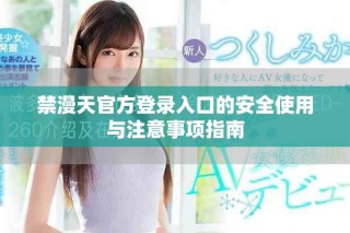 禁漫天官方登录入口的安全使用与注意事项指南