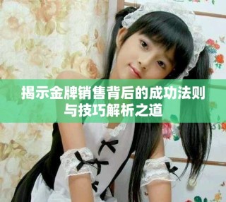 揭示金牌销售背后的成功法则与技巧解析之道