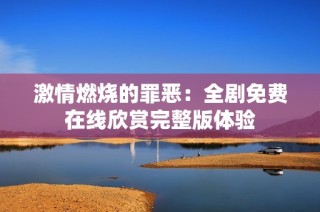 激情燃烧的罪恶：全剧免费在线欣赏完整版体验