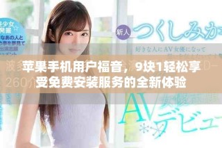 苹果手机用户福音，9块1轻松享受免费安装服务的全新体验