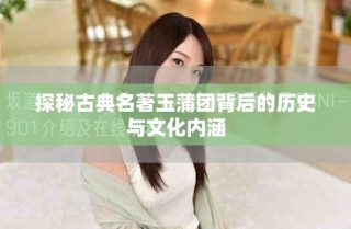探秘古典名著玉蒲团背后的历史与文化内涵