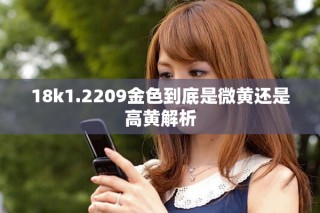 18k1.2209金色到底是微黄还是高黄解析