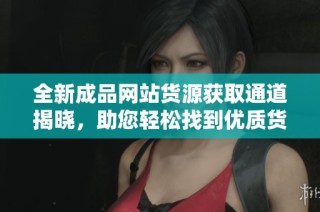 全新成品网站货源获取通道揭晓，助您轻松找到优质货源