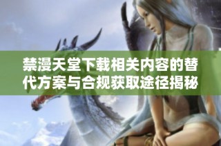 禁漫天堂下载相关内容的替代方案与合规获取途径揭秘
