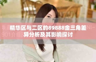 精华区与二区的89888金三角差异分析及其影响探讨