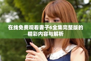 在线免费观看妻子6全集完整版的精彩内容与解析