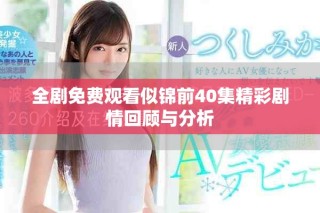 全剧免费观看似锦前40集精彩剧情回顾与分析