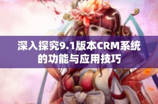 深入探究9.1版本CRM系统的功能与应用技巧