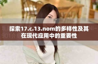 探索17.c.13.nom的多样性及其在现代应用中的重要性
