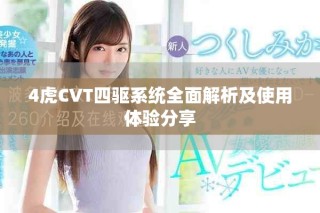4虎CVT四驱系统全面解析及使用体验分享