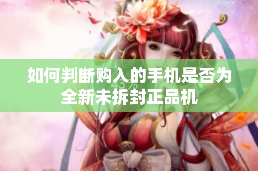 如何判断购入的手机是否为全新未拆封正品机