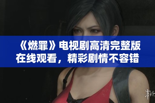 《燃罪》电视剧高清完整版在线观看，精彩剧情不容错过