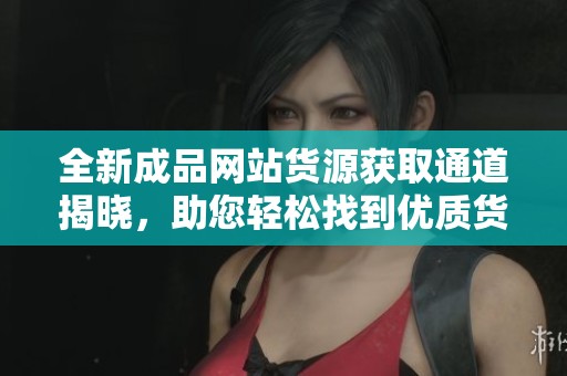 全新成品网站货源获取通道揭晓，助您轻松找到优质货源