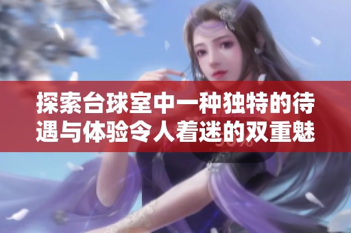 探索台球室中一种独特的待遇与体验令人着迷的双重魅力