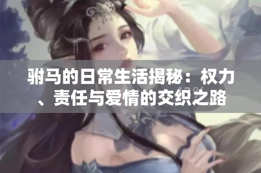 驸马的日常生活揭秘：权力、责任与爱情的交织之路
