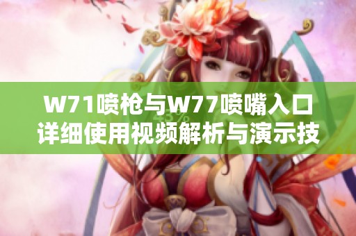 W71喷枪与W77喷嘴入口详细使用视频解析与演示技巧分享