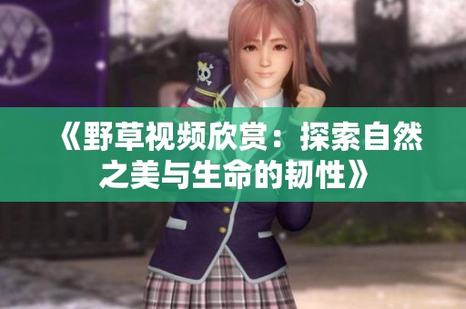 《野草视频欣赏：探索自然之美与生命的韧性》