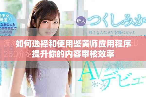 如何选择和使用鉴黄师应用程序提升你的内容审核效率