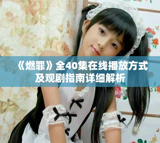 《燃罪》全40集在线播放方式及观剧指南详细解析