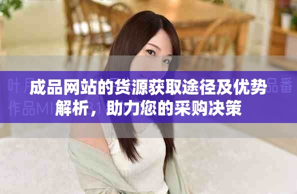 成品网站的货源获取途径及优势解析，助力您的采购决策