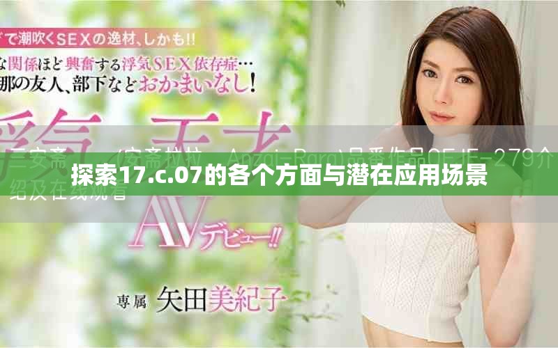 探索17.c.07的各个方面与潜在应用场景