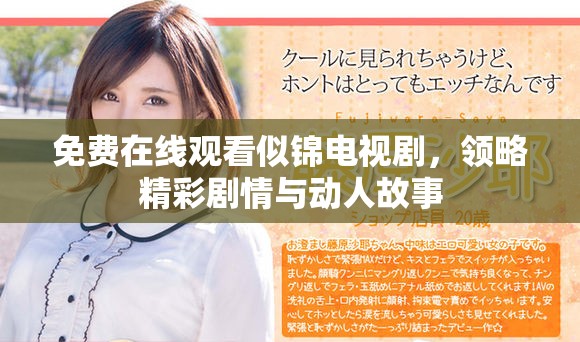 免费在线观看似锦电视剧，领略精彩剧情与动人故事