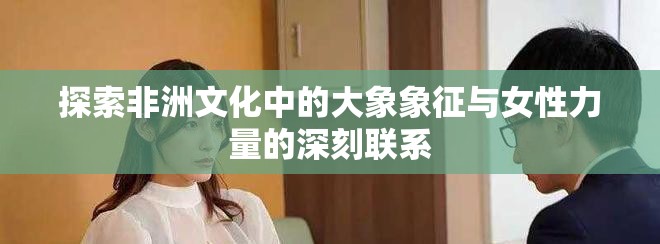 探索非洲文化中的大象象征与女性力量的深刻联系