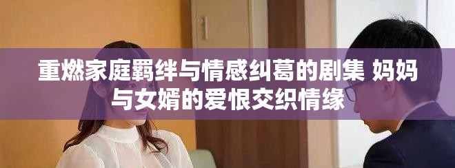 重燃家庭羁绊与情感纠葛的剧集 妈妈与女婿的爱恨交织情缘