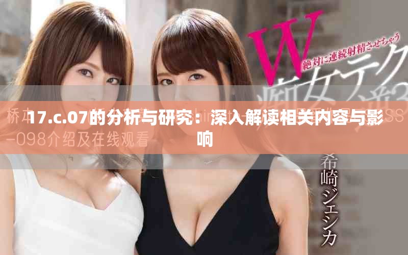 17.c.07的分析与研究：深入解读相关内容与影响