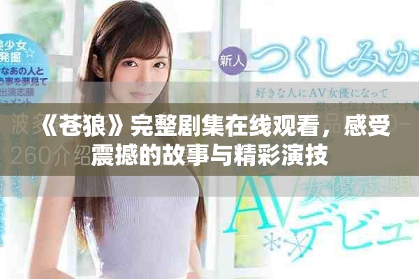 《苍狼》完整剧集在线观看，感受震撼的故事与精彩演技