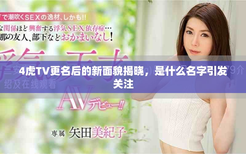 4虎TV更名后的新面貌揭晓，是什么名字引发关注