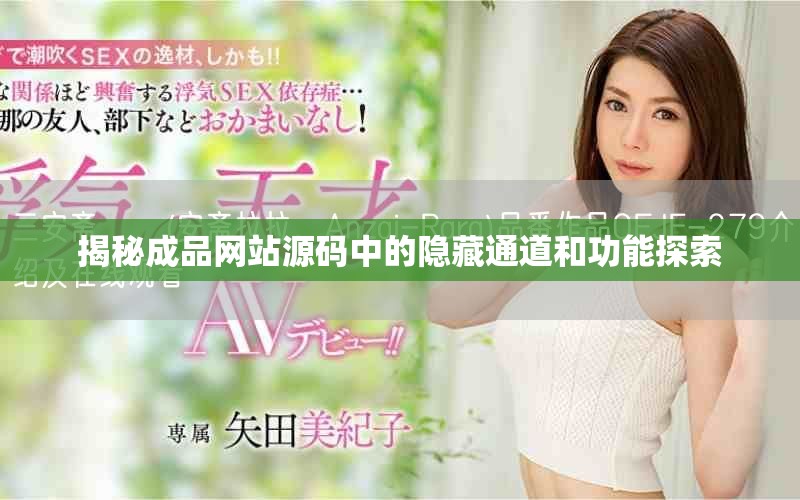 揭秘成品网站源码中的隐藏通道和功能探索