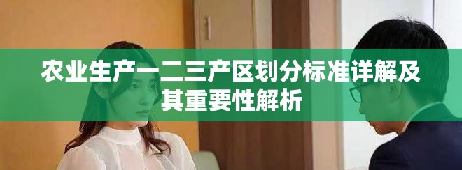 农业生产一二三产区划分标准详解及其重要性解析
